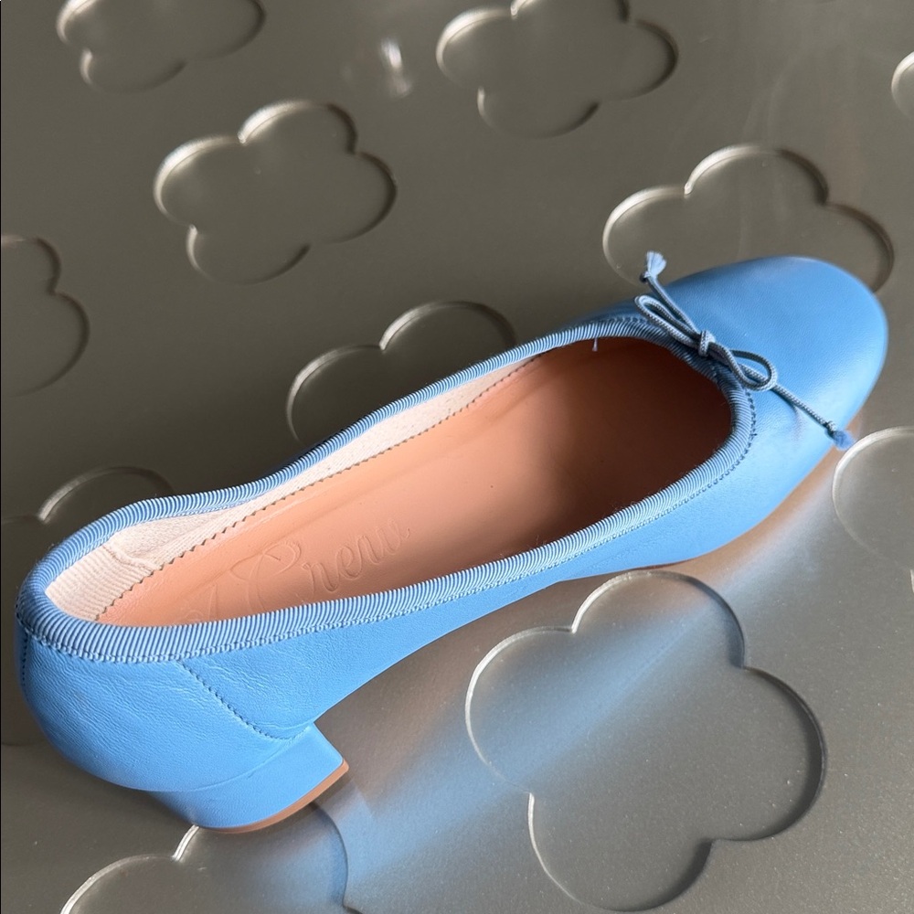 J. CREW Kate Block Heel Ballet Pumps Blue Women's Size 7 - Picture 14 of 16